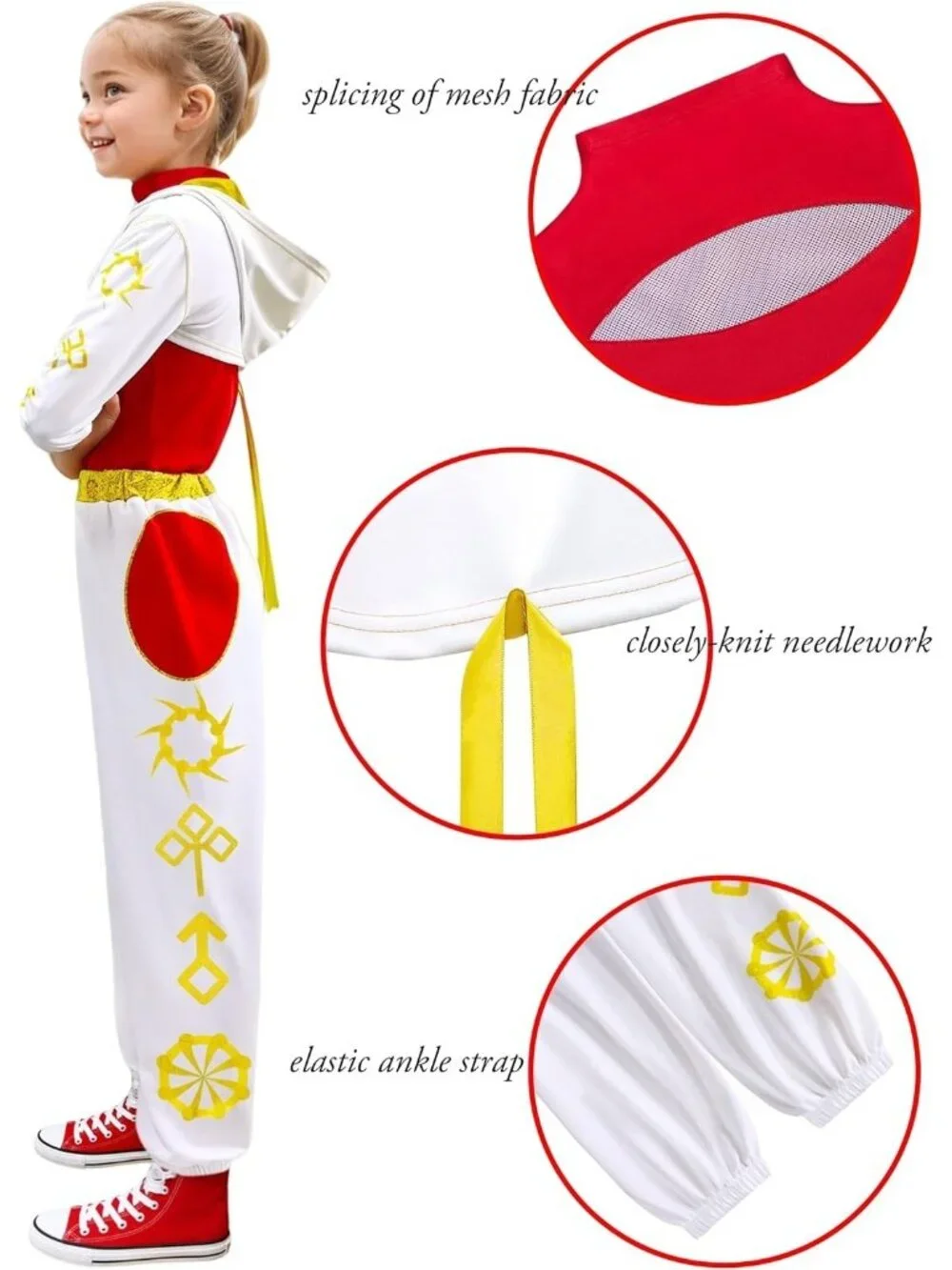Zombie Girls Costume Halloween Cosplay Cheerleader 3PCS Uniform Kids 11-12 Years